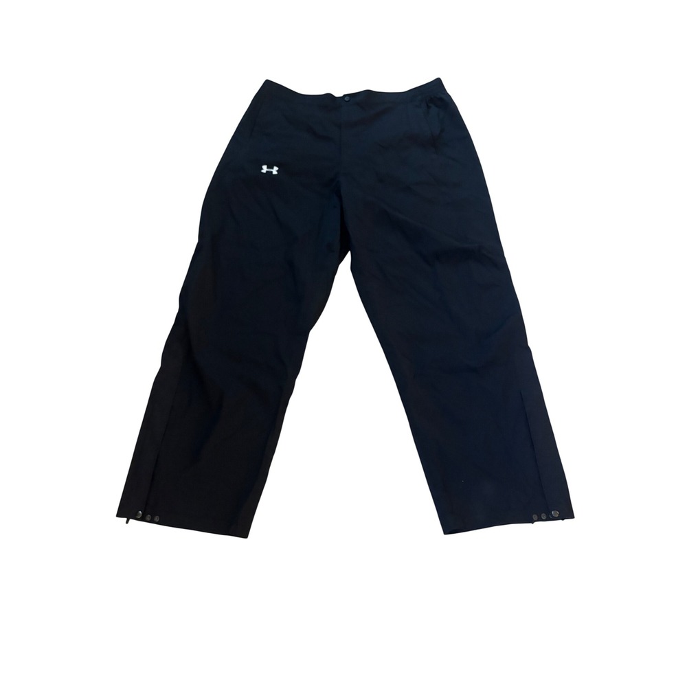 Under Armour ColdGear Mens 2XL Loose Fit Black Nylon Wind Pants Vintage